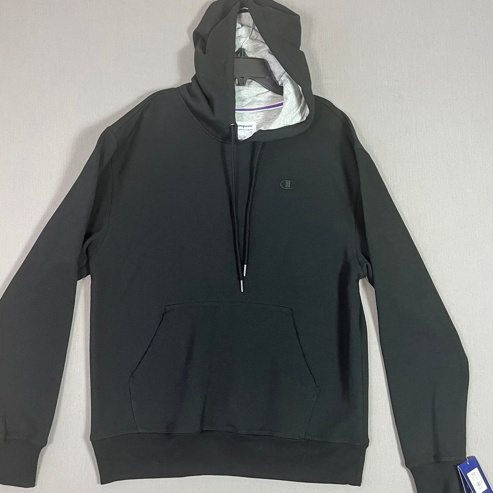 Champion Hoodie Size Medium Black Fleece Pullover S0889 NEW